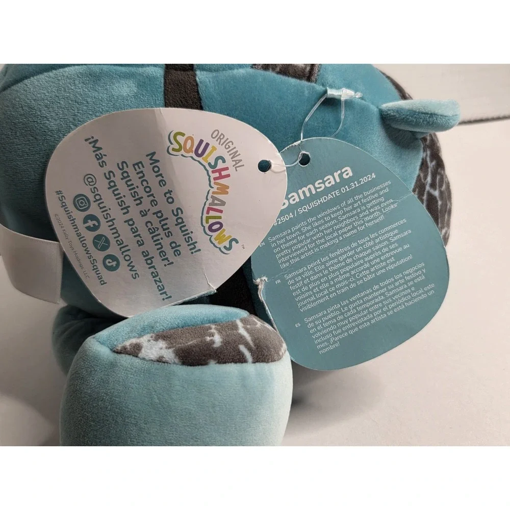 SQUISHMALLOW Goth Samsara the Chipmunk 7.5 Inch Plush NWT SEE DESCRIPTION